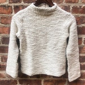 Club Monaco Cream High Neck Cropped Sweater